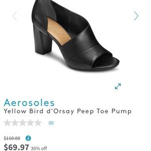 NEW IN BOX AEROSOLES YELLOWBIRD BLACK LEATHER